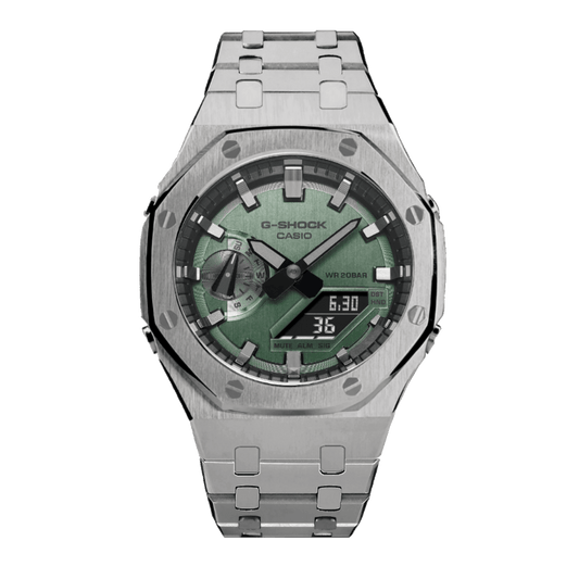 G-TUNE Premium Green & Silver G-Shock Mod Premium Green & Silver G-Shock Mod