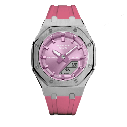 G-TUNE Premium Pink & Silver G-Shock Mod Premium Pink & Silver G-Shock Mod
