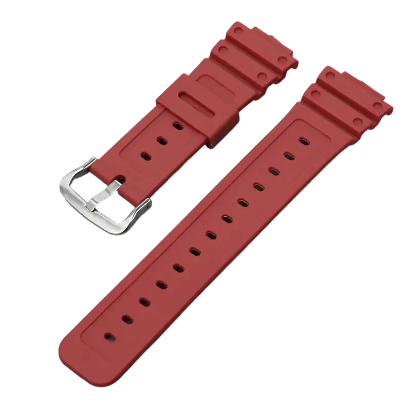 G-TUNE Red Silver Rubber Strap for G-Shock GA-110/DW-5600 Series Rubber Strap for G-Shock GA-110/DW-5600 Series