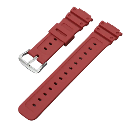 G-TUNE Red Silver Rubber Strap for G-Shock GA-110/DW-5600 Series Rubber Strap for G-Shock GA-110/DW-5600 Series