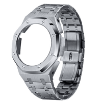 G-TUNE Silver / For GA-2100/2110 Silver Steel Band Silver Steel Band