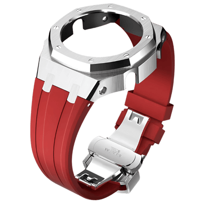 G-TUNE Silver & Red Bands for Watch Bands for Watch