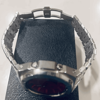 G-TUNE Silver & Red G-Shock Mod Silver & Red G-Shock Mod