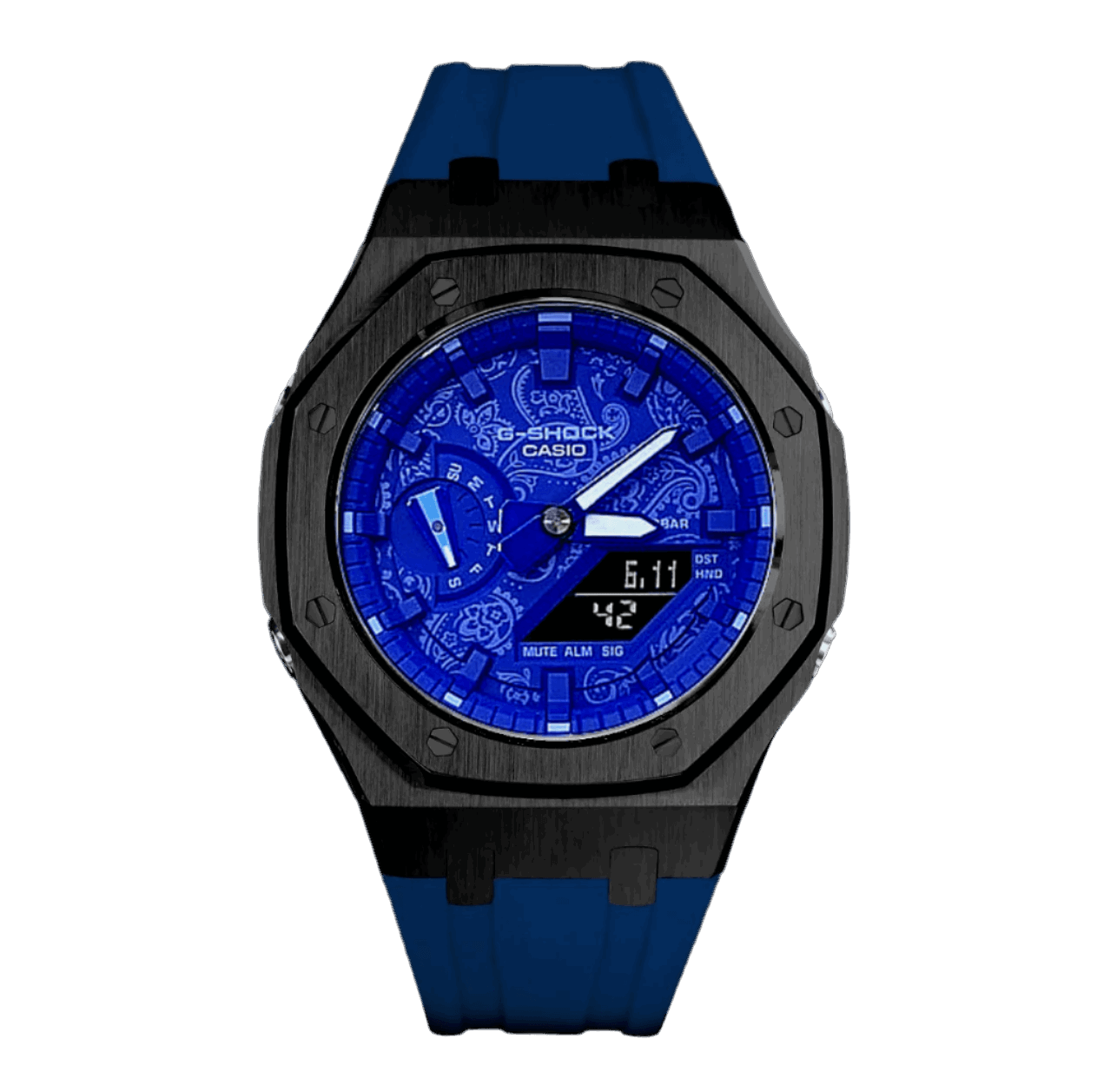 G-TUNE Special Edition Paisley Blue G-Shock Mod Special Edition Paisley Blue G-Shock Mod