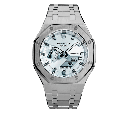 G-TUNE Special Edition Silver & White G-Shock Mod Special Edition Silver & White G-Shock Mod