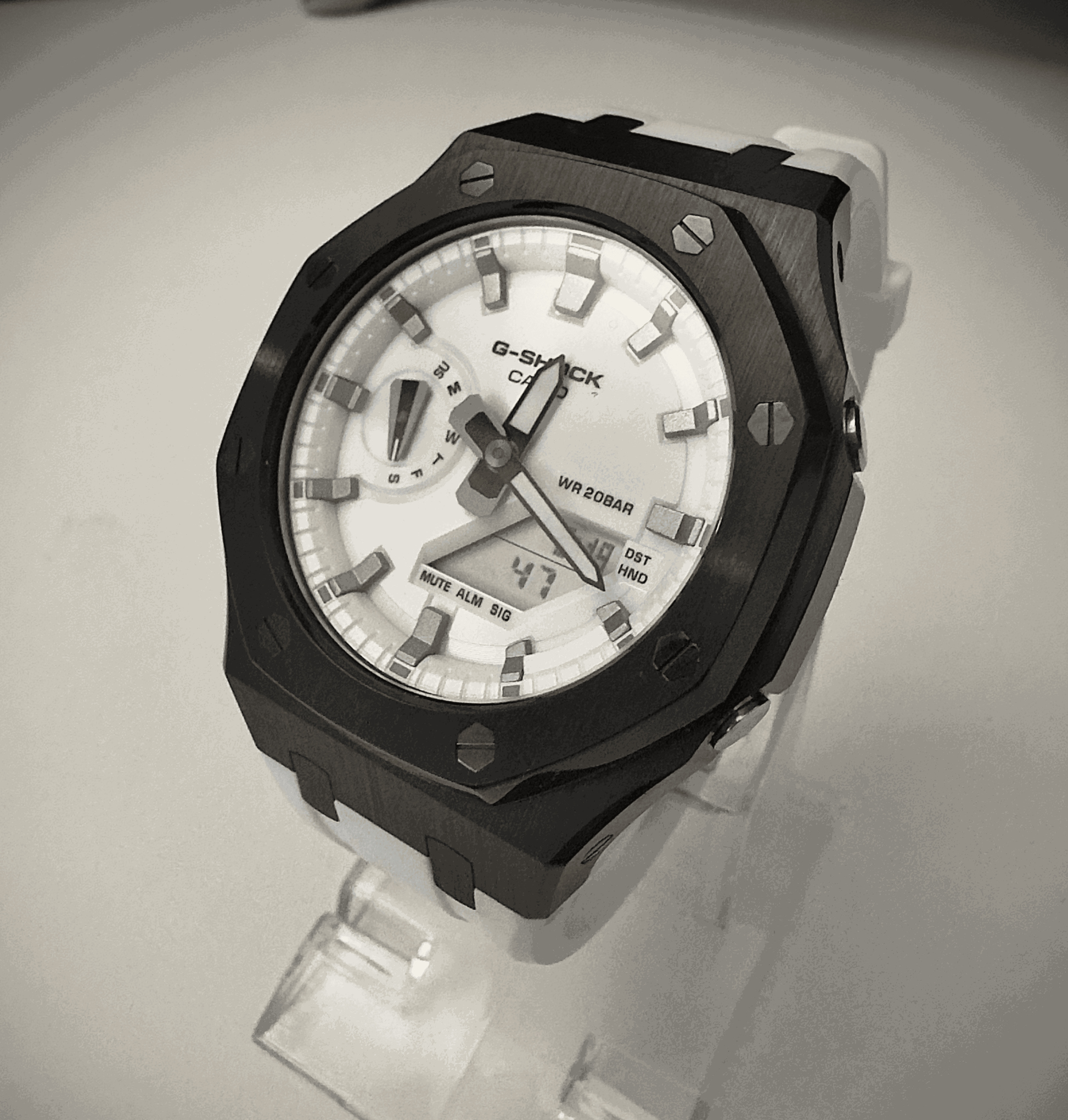 G-TUNE White & Black G-Shock Mod White & Black G-Shock Mod