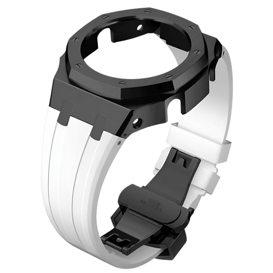 G-TUNE White & Black White Rubber and Black Steel Band White Rubber and Black Steel Band