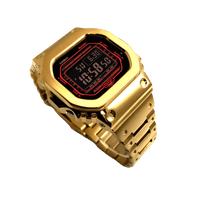 Gold & Red Square G-Shock Mod - G-TUNE