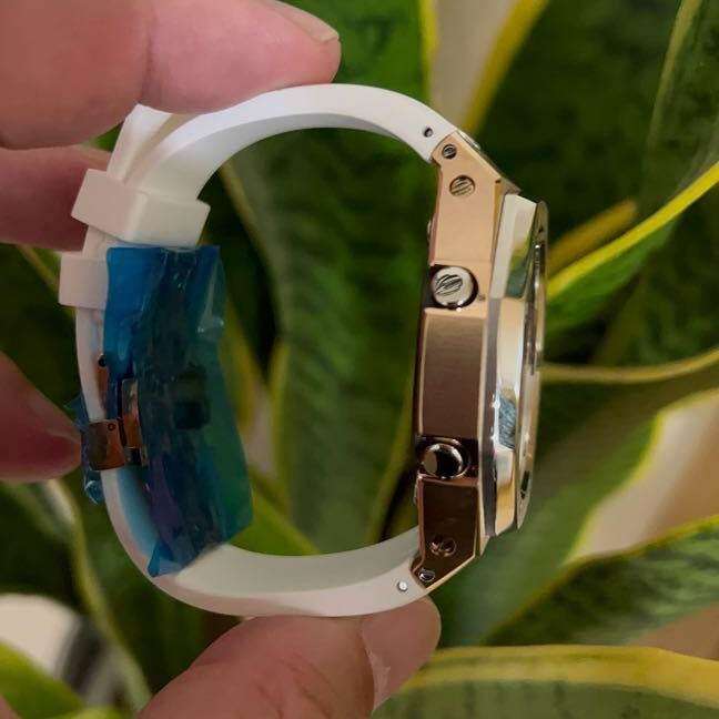 White & RoseGold G-Shock Mod - G-TUNE