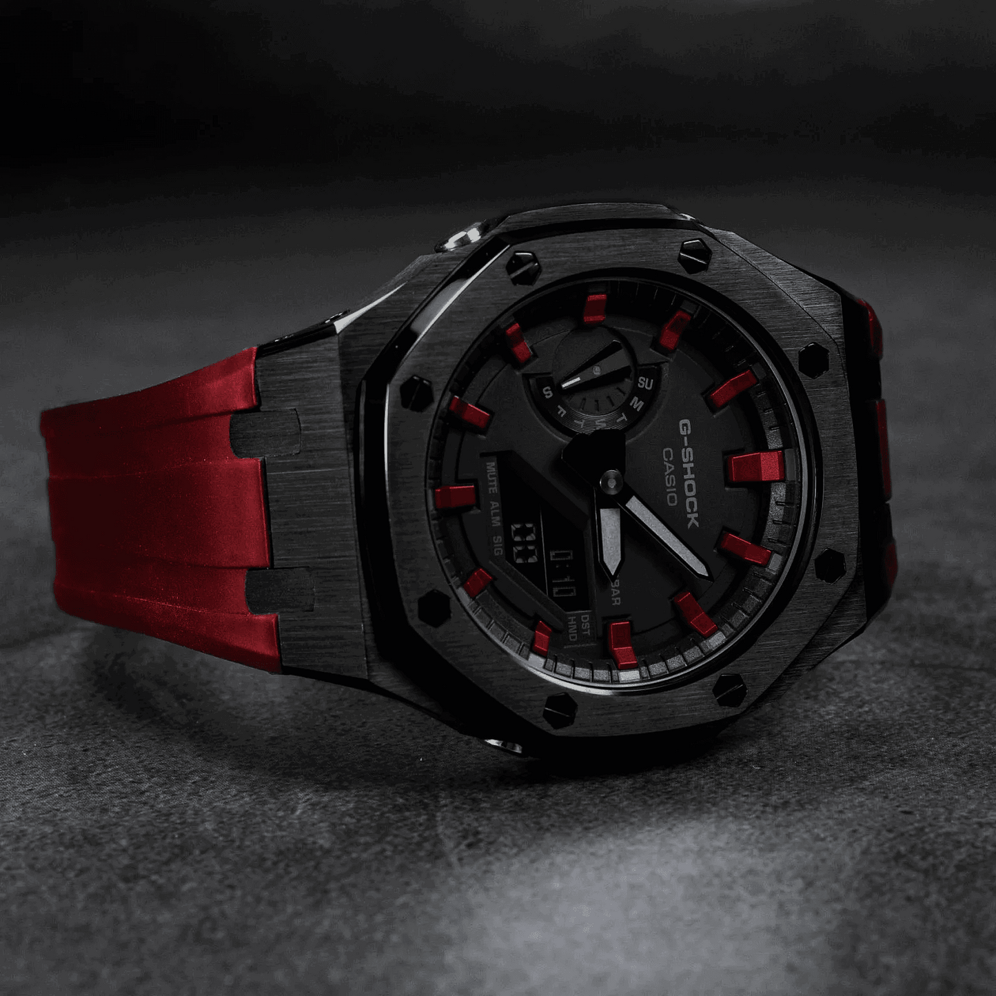 Red & Black G-Shock Mod - G-TUNE