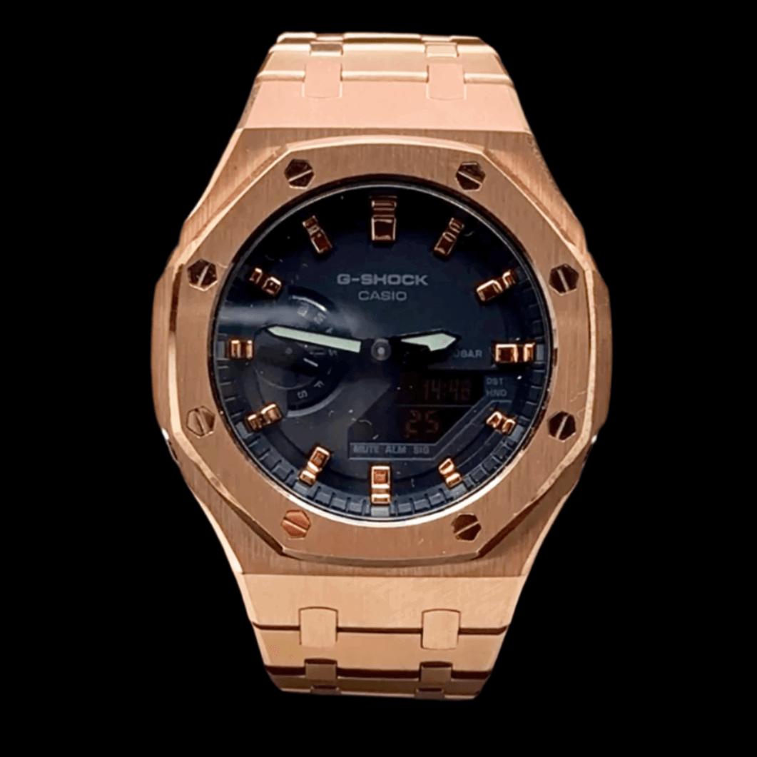 RoseGold & Black G-Shock Mod - G-TUNE